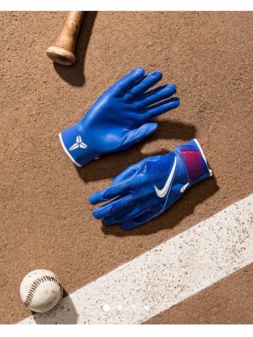 Nike Alpha Elite Kobe Batting Gloves Undftd Baseball Dodgers 2025 Large New(Kids
